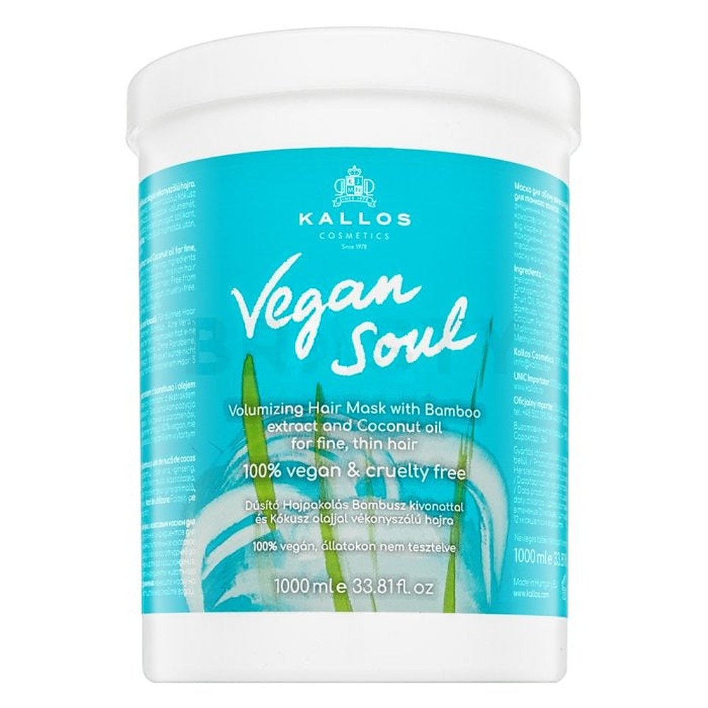 Kallos Vegan Soul Kosteuttava hiusnaamio bambulla - 1000 ml