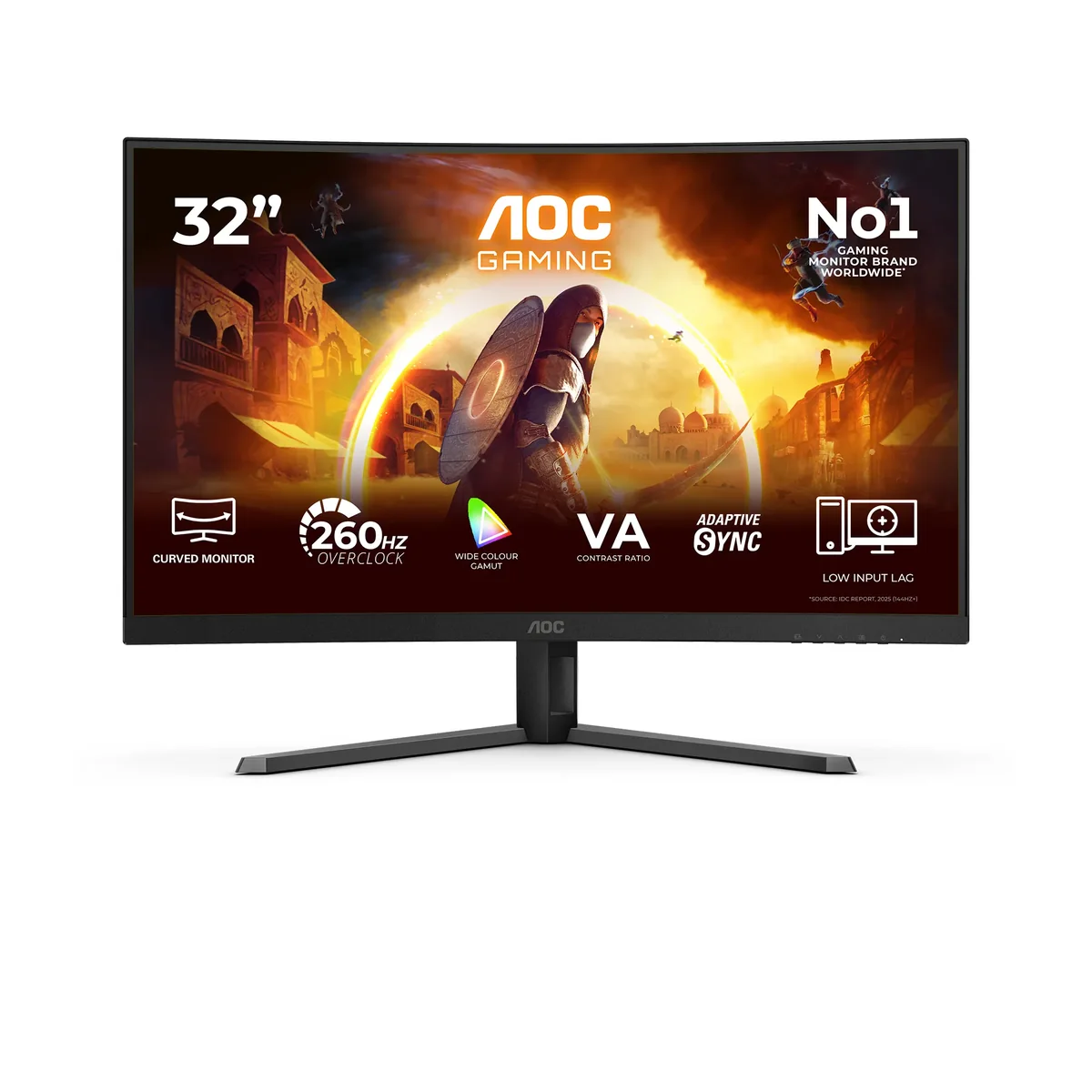 AOC C32G42ZE 31.5" Full HD, VA, 260Hz, HDR -kaareva pelinäyttö