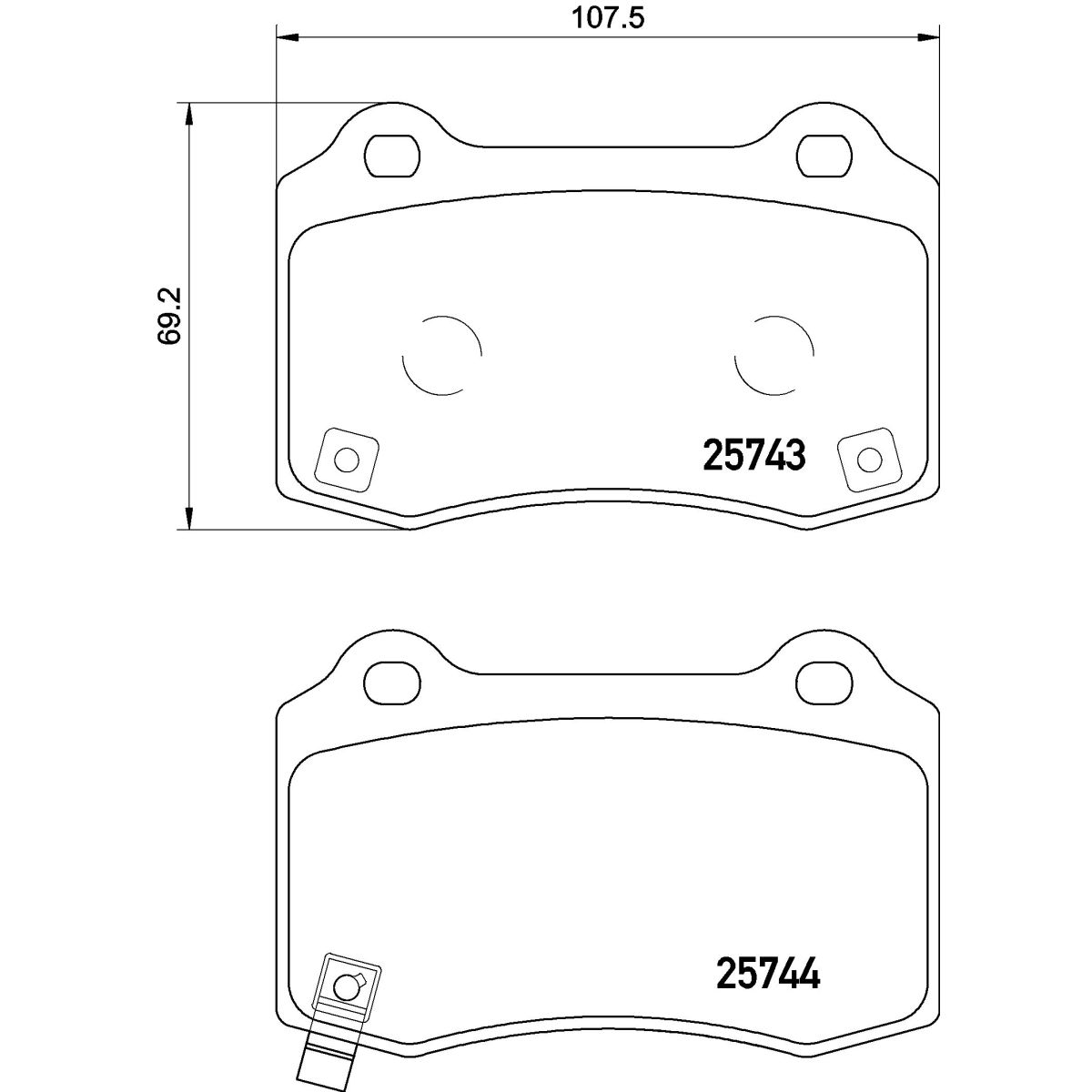 Jarrupalat, levyjarru BREMBO P 30 074E