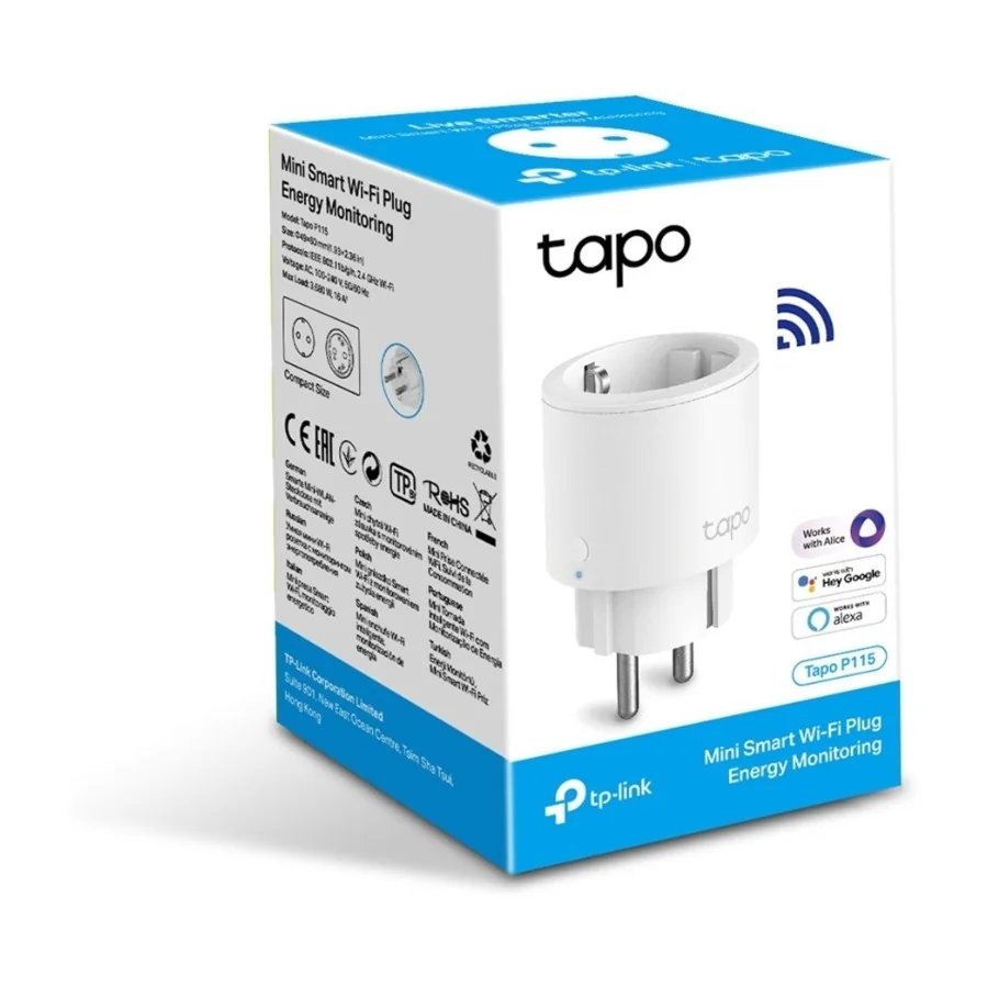 TP-Link Tapo P115 Mini Älykäs Wi-Fi-pistorasia energianseurannalla