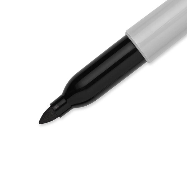 Sharpie -permanenttitussit | Kapea kärki | Musta | 12 kpl