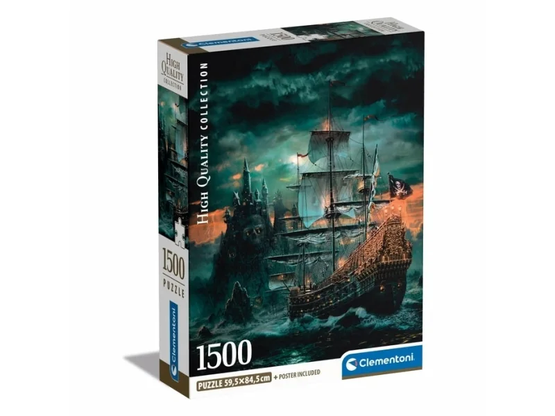 Clementoni High Quality Collection The Pirates Ship, 1500 kpl, Taide, 18 vuosi/vuosia