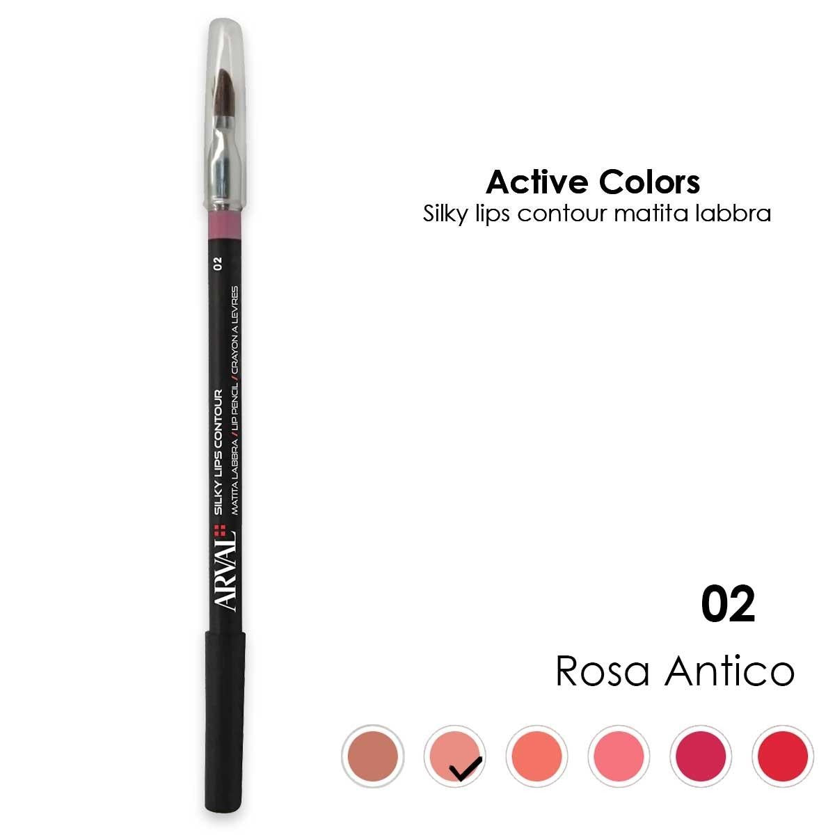 Arval Silky Lips Contour N. 02 - Vanha Roosa Huultenrajauskynä - Puu