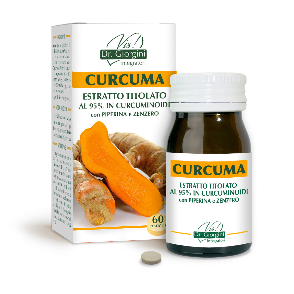 Dr Giorgini Curcuma Estratto Titolato 30 g Pastiglie 500 Mg — Integratore