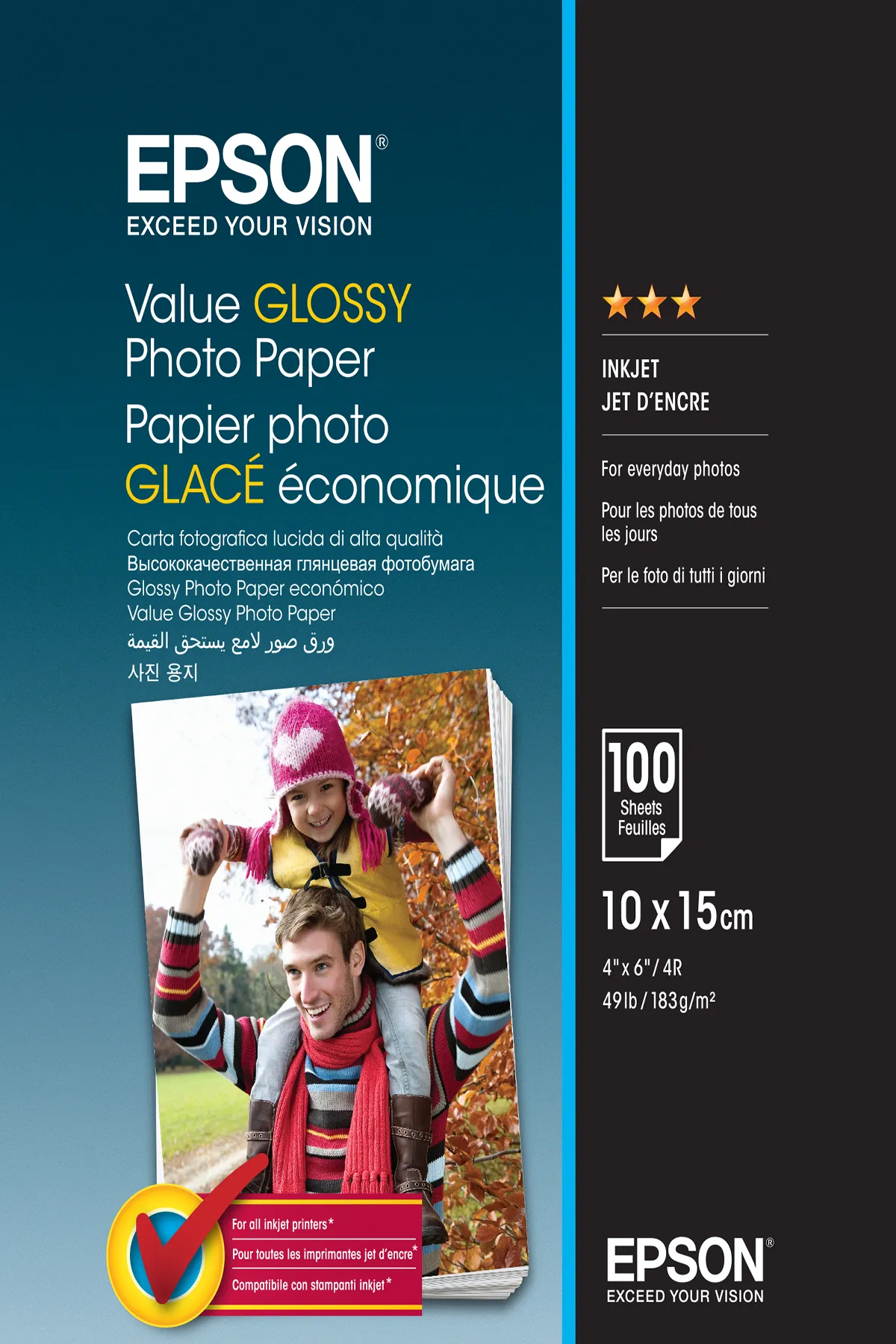 EPSON VALUE PHOTO PAPER 10X15CM 100