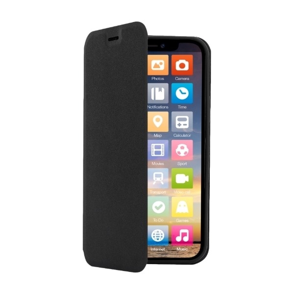 Screenor Clever, iPhone 15 -suojakotelo, Musta