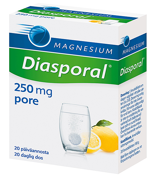 Diasporal magnesium 250 Aktiv 20 kpl poretabletti