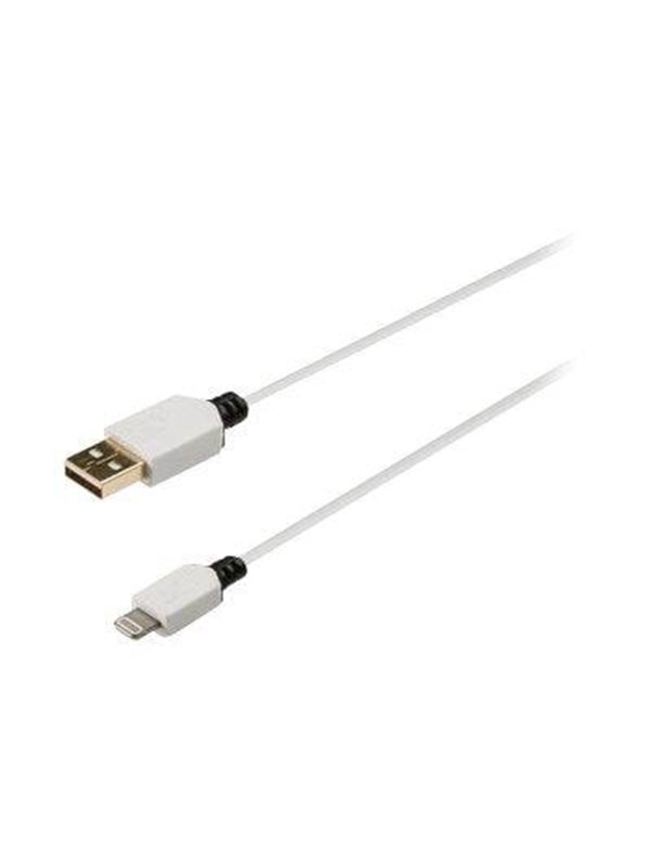 Nedis Lightning Kaapeli | USB 2.0 | Apple Lightning 8-Pin | USB-A Uros | 480 Mbps | Kullattu | 2.00 m | Pyöreä | PVC | Harmaa / Valkoinen | Laatikko