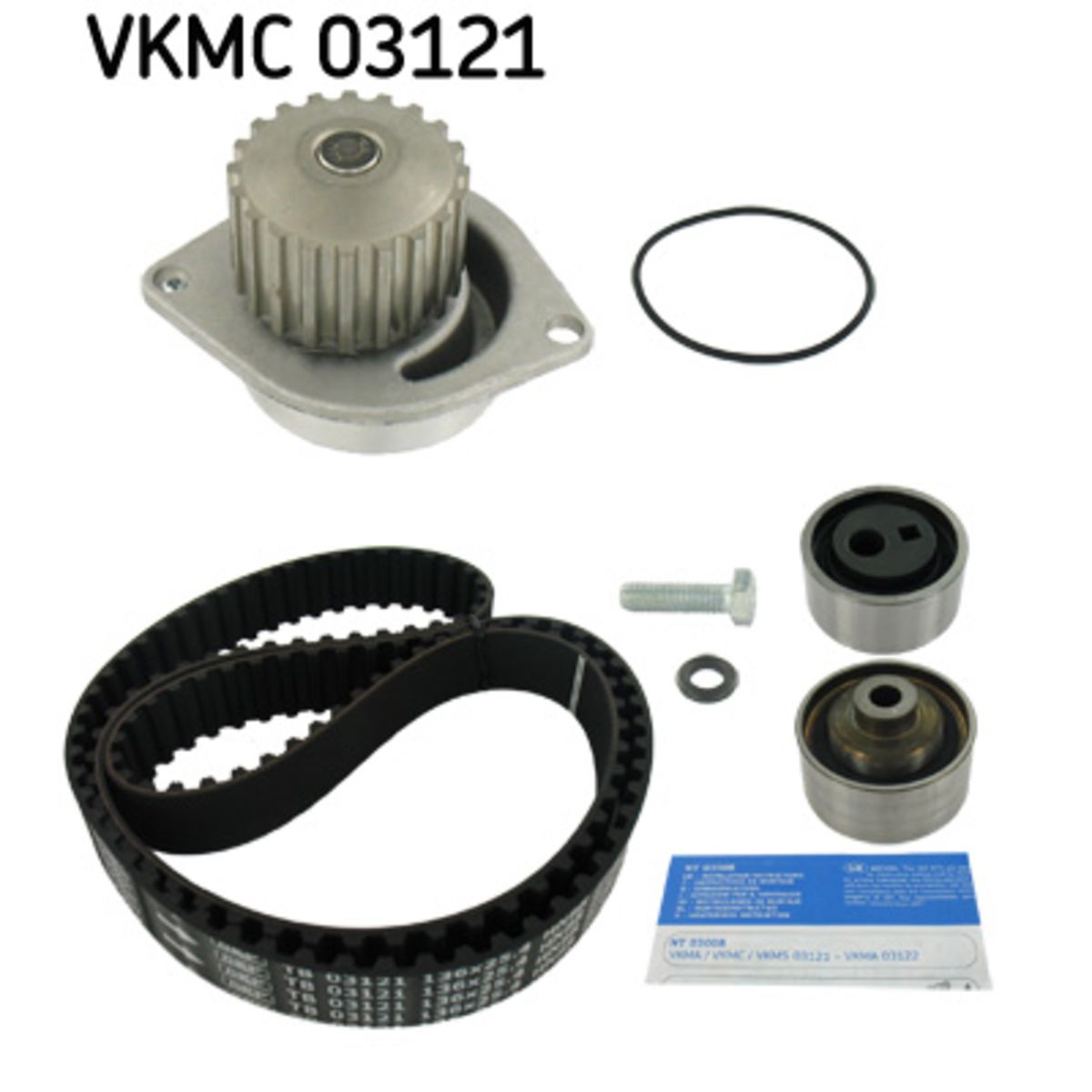 Vesipumppu + jakohihnasarja SKF VKMC 03121