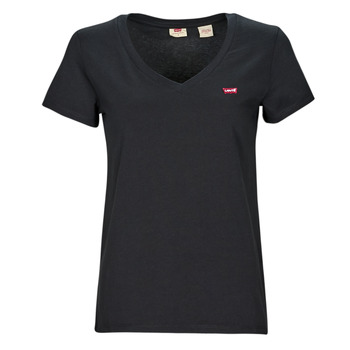 LEVI'S ® Paita 'The Perfect V-Neck' tulenpunainen / musta / valkoinen