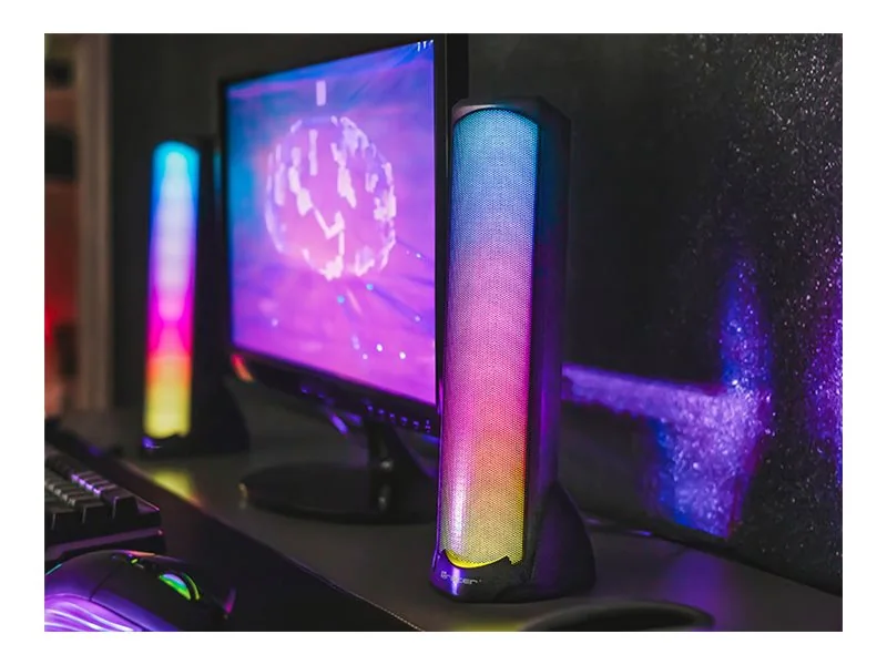 Tracer Sigma USB BT RGB, 2-suuntainen, 2.0 kanavaa, Langallinen, 10 W, 120 - 20000 Hz, Musta