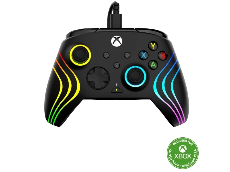 Turtle Beach Afterglow Wave, Pad-ohjain, PC, Xbox, Xbox One, Xbox Series S, Xbox Series X, D-pad, Asetukset-painike, Monivärinen, Langallinen, USB