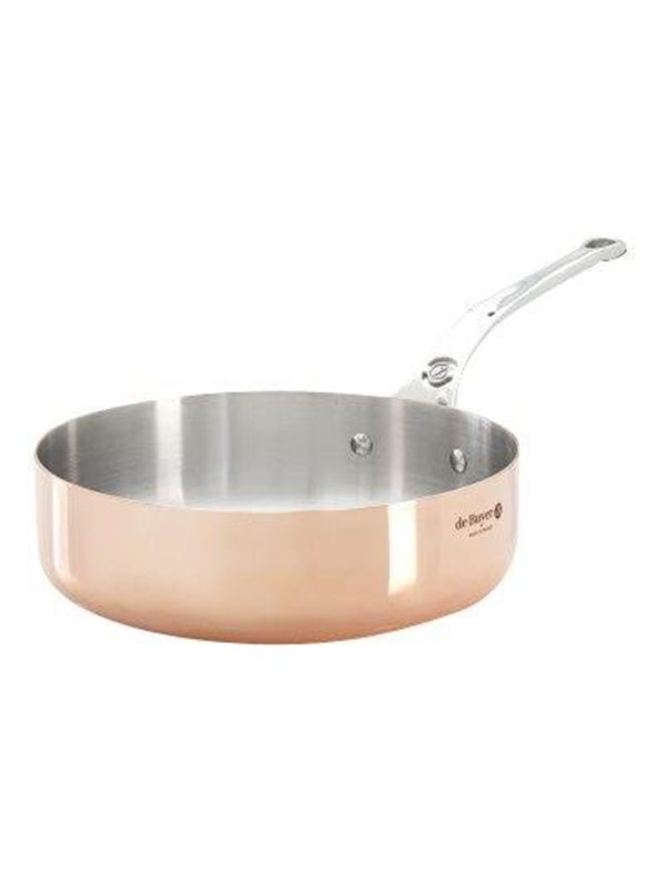 de Buyer Prima Matera, Pyöreä, Kuullotuspannu, Beige, Kupari, Ruostumaton teräs, 0,95 L, 2 mm