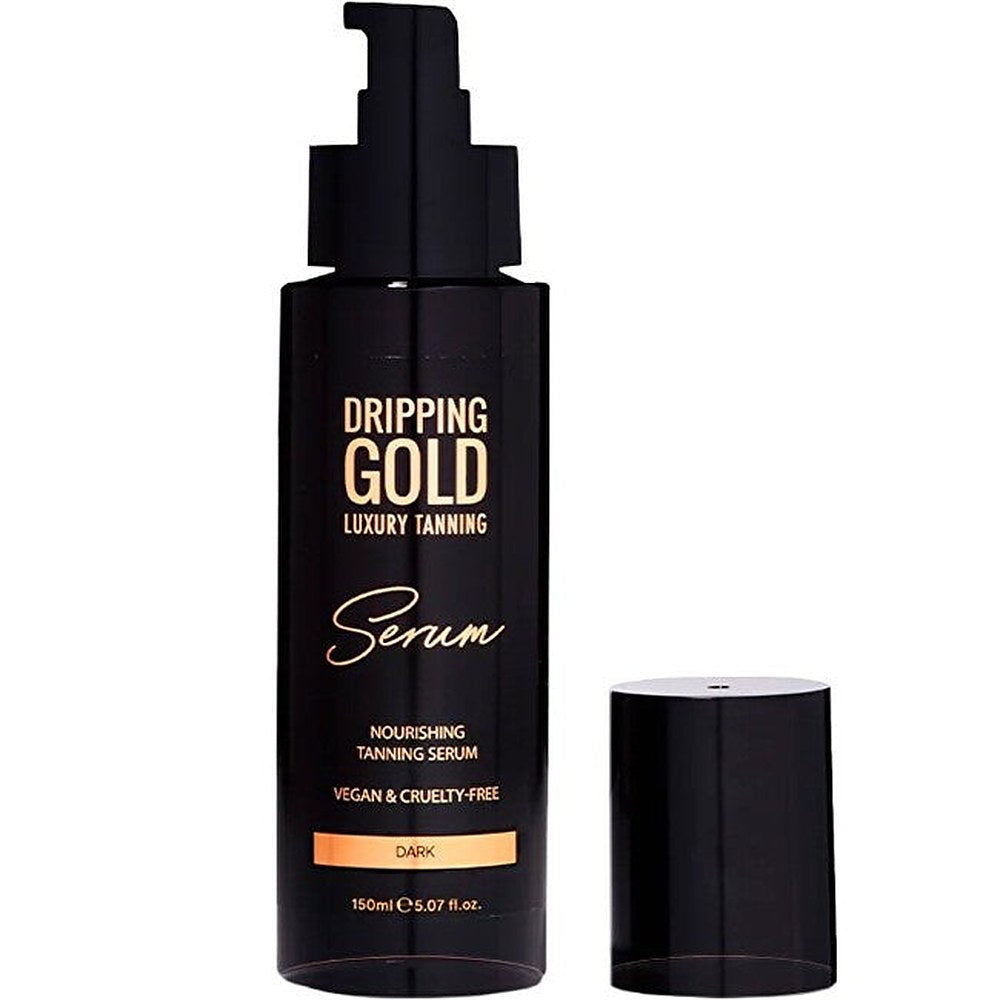 Dripping Gold Luxury Tanning Itseruskettava seerumivalmiste vartalolle ja kasvoille Dark Color 150 ml
