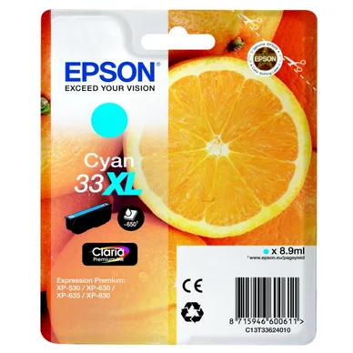 Epson Epson 33XL Mustepatruuna Cyan T3362 Vastaa: N/A