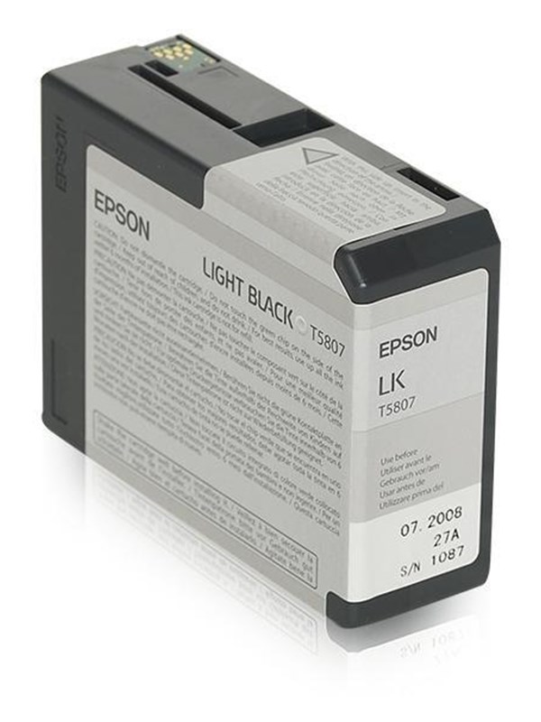 Epson T5807 -mustekasetti, 80 ml, vaaleanmusta