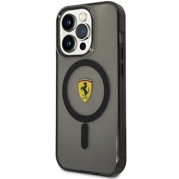 Ferrari Translucent MagSafe Case for iPhone 14 Pro Max - Black