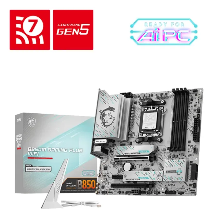 MSI B850M GAMING PLUS WIFI Emolevy - AMD B850 - AMD AM5 - DDR5 RAM - Micro-ATX