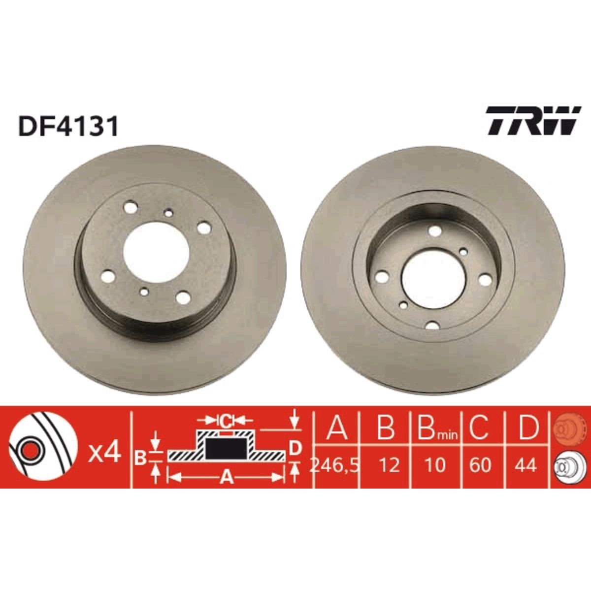 Jarrulevy TRW DF4131