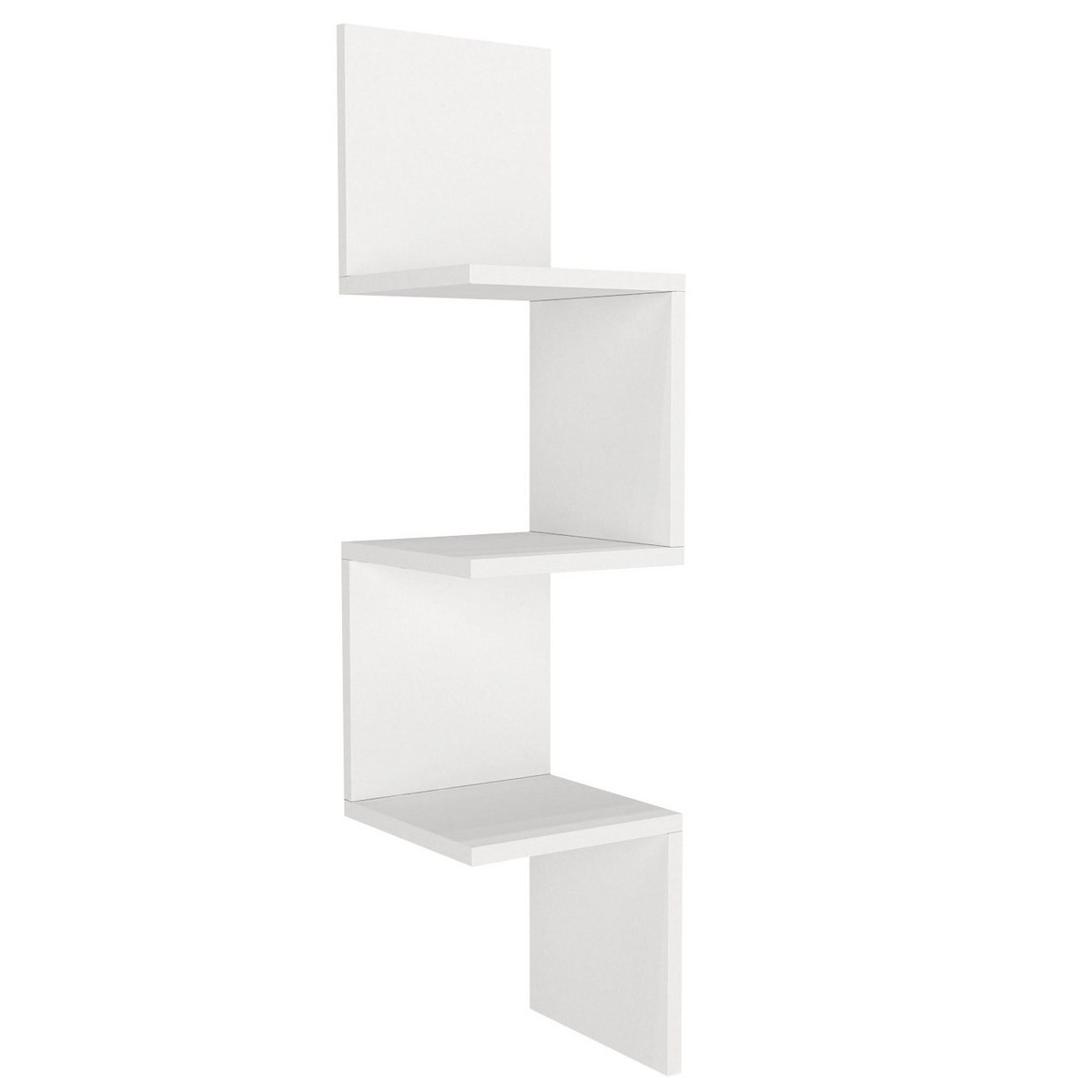 Norda Design moderni valkoinen seinähylly, 100 % melamiinipinnoitettu, 25 x 105,4 x 25 cm, 18 mm paksu, useita hyllyjä, tilaa säästävä