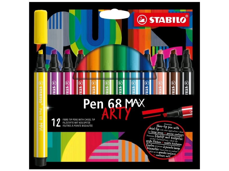 STABILO Pen 68 Max Arty wallet of 12 pens