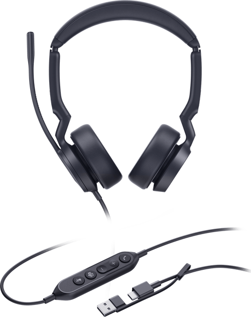 Yealink Uh44 Stereo Usb-a, Usb-c Microsoft Teams Musta
