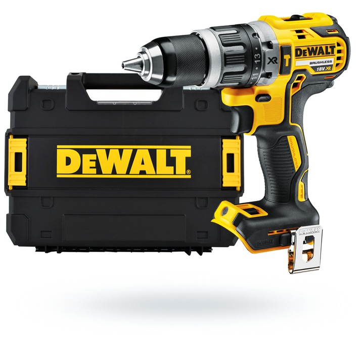 DeWALT DCD796NT - Vasaraporakone/ruuvinväännin - akkuporakone - 2-nopeuksinen - avaimeton porakori 13 mm - 70 N-m - ei akkua - 18 V