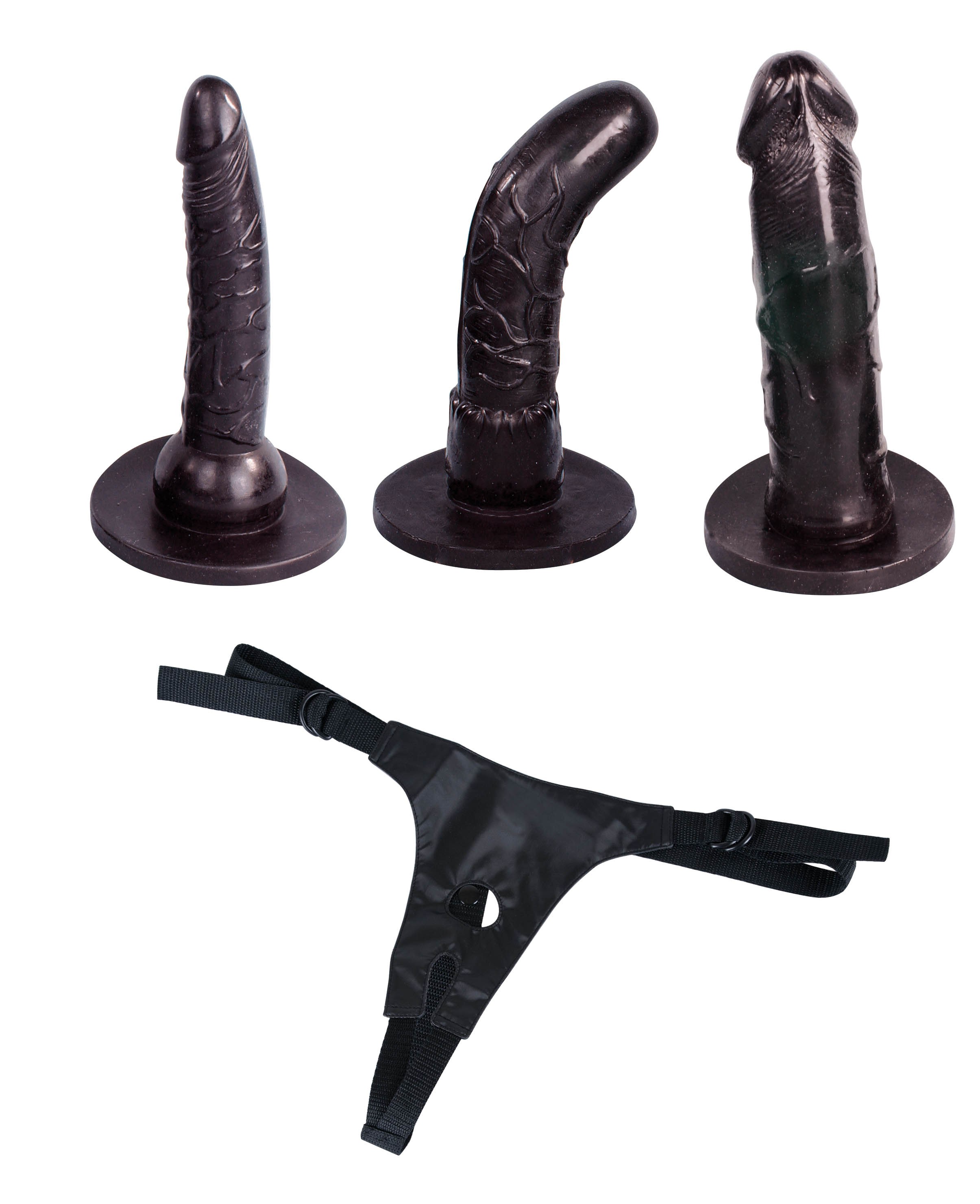3 Strap on dildoa ja valjaat yhdessä