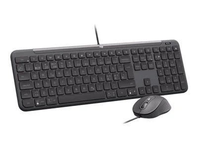 Logitech Signature Slim Combo MK620 For Business, Langallinen, USB, Näppäimen saksikytkin, QWERTY, Grafiitti, Sisältää hiiren
