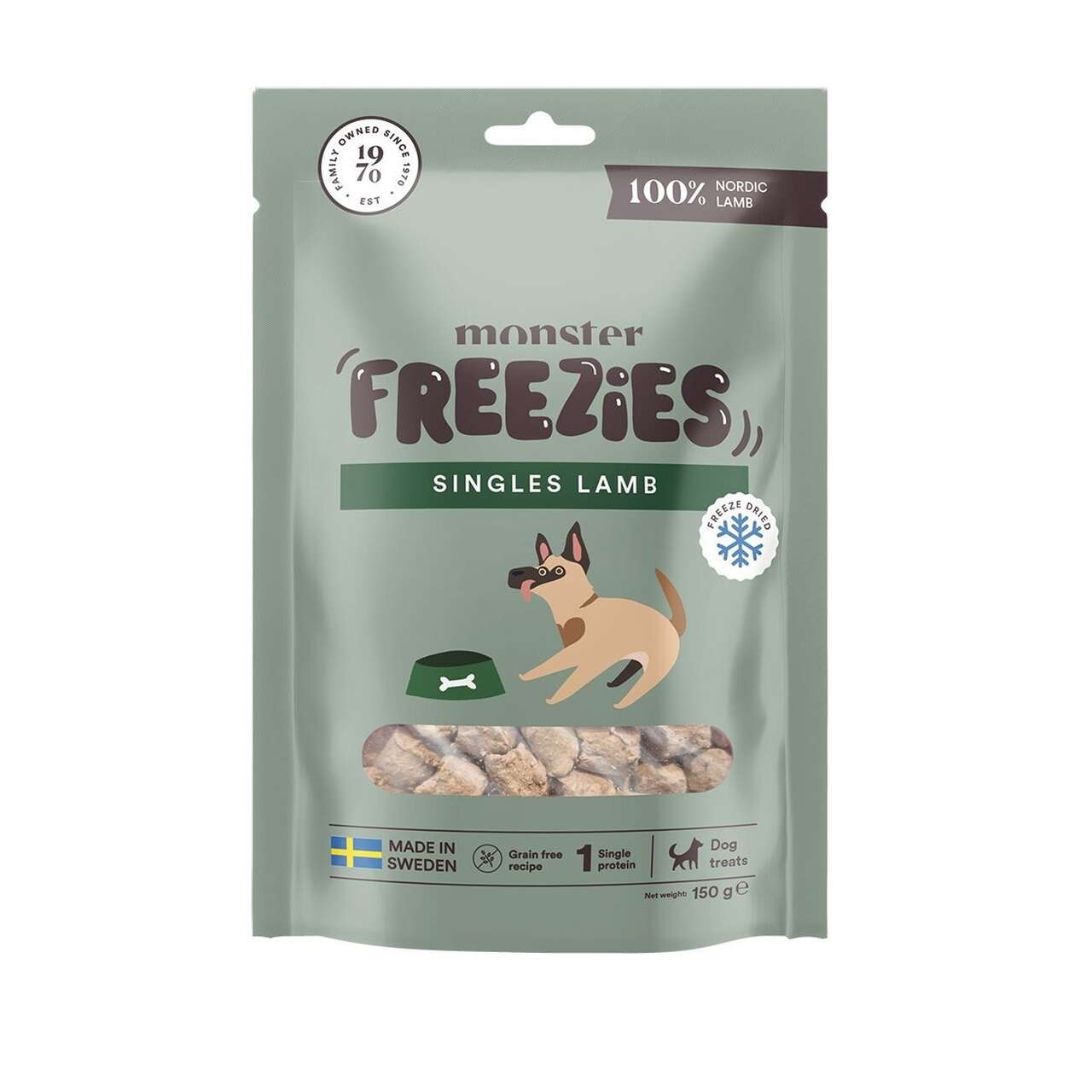Monster Dog Treats Freeze Dried Lamb 150 g