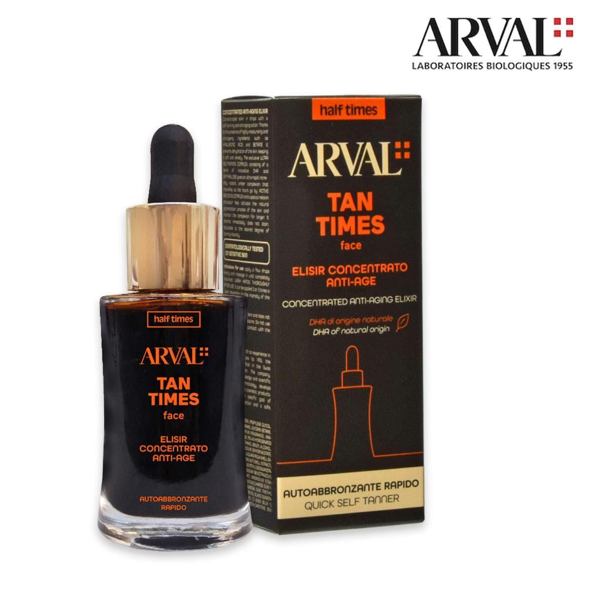 Arval Tan Times Face Elisir Konsentroitu Anti-Age - Nopea Itseruskettava 30 ml