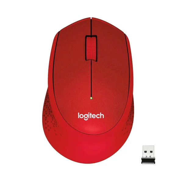 Logitech M330 SILENT PLUS, Oikeakätinen, Mekaaninen, Langaton RF, 1000 DPI, Punainen