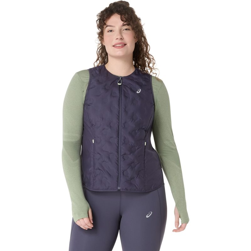 Asics Nagino Run Padded Gilet Women Indigo Fog - L