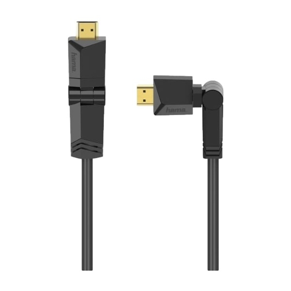 HAMA High Speed HDMI -kaapeli, jossa Ethernet, Rotating, 3 m, musta