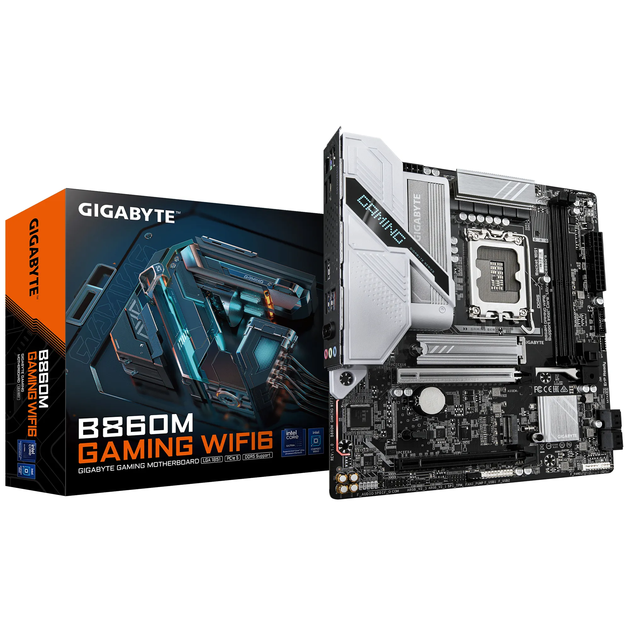 GIGABYTE B860M GAMING WIFI6 Emolevy - Intel B860 - Intel LGA1851 - DDR5 RAM - Micro-ATX