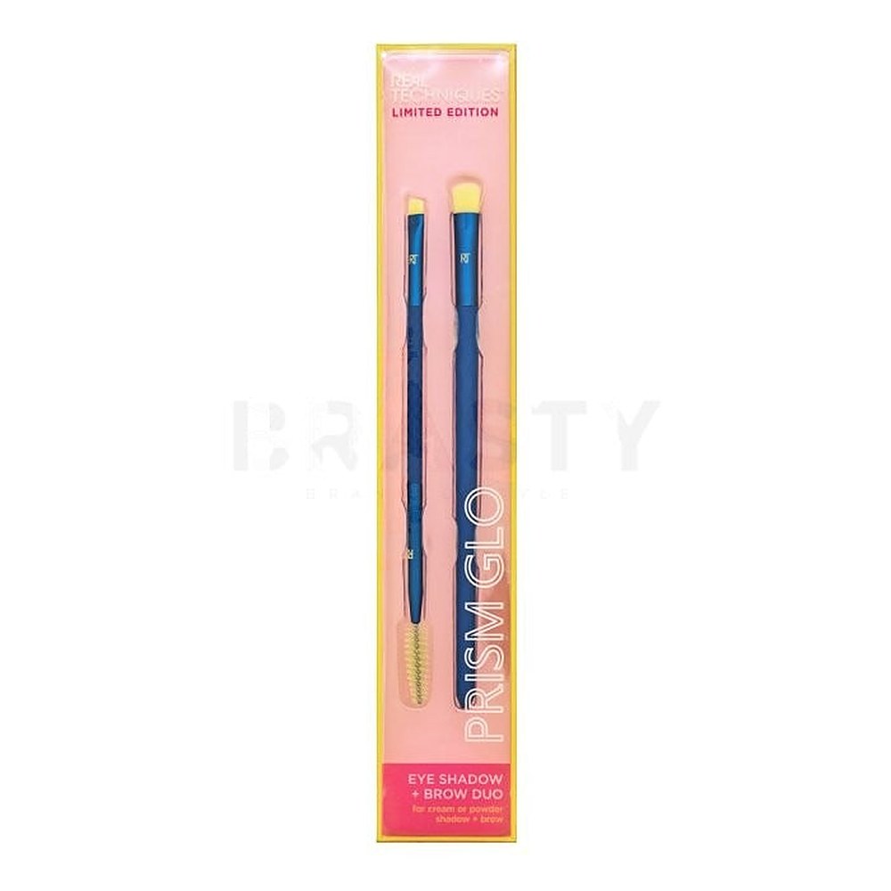 Real Techniques Prism Glo Eyeshadow + Brow Duo — Set di pennelli occhi