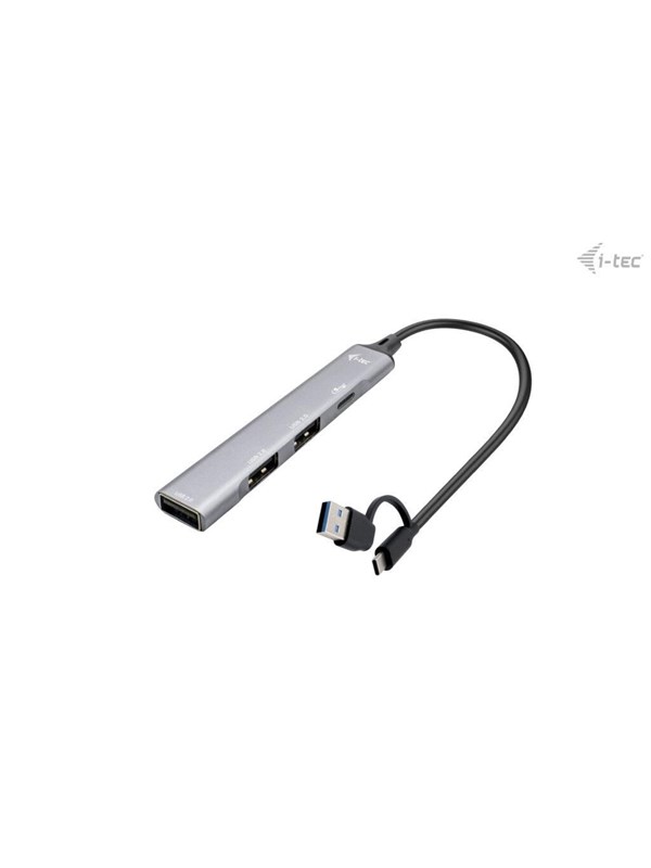 I-TEC USB-A/USB-C 4-PORTTINEN KESKITTIN 1X USB-C 3.1+3X USB 2.0