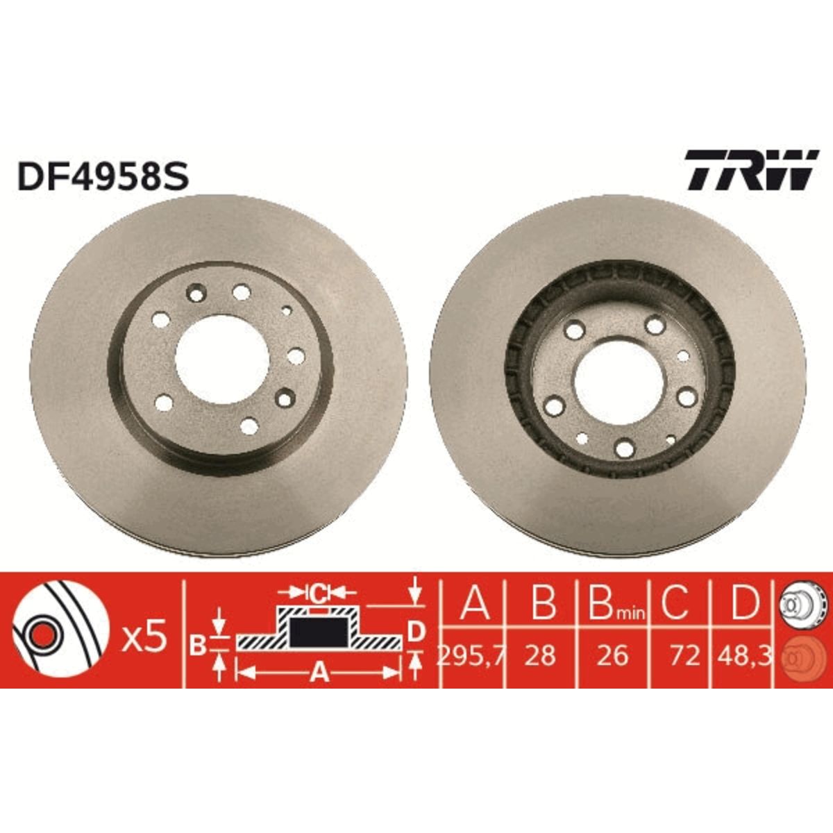 Jarrulevy TRW DF4958S