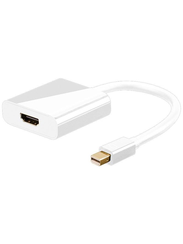 Goobay Mini DisplayPortTM/HDMITM-adapterkabel 1.2, Guldpläterad Mini DisplayPort plugg > HDMITM-uttag (typ A)