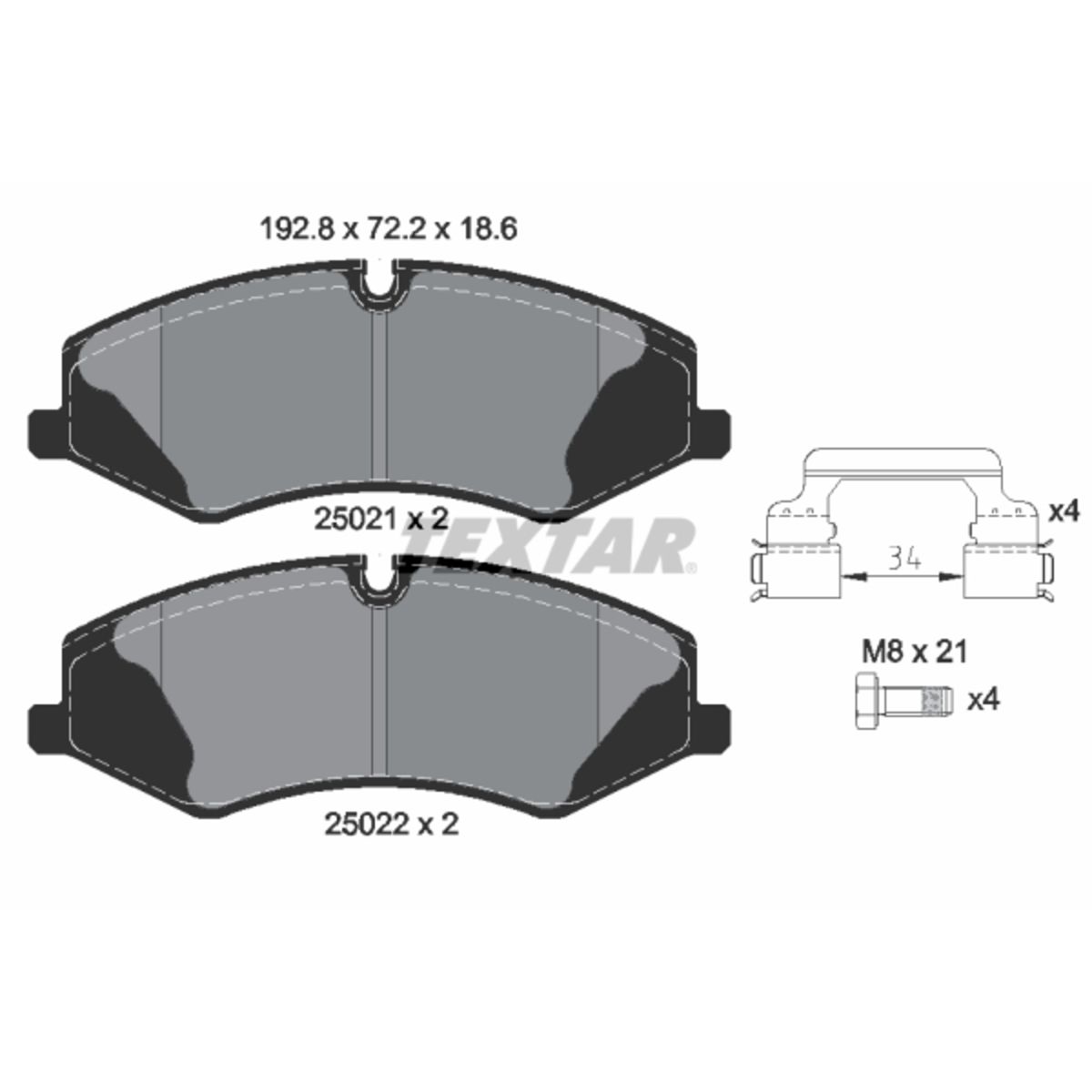 Jarrupalat, levyjarru TEXTAR 2502101