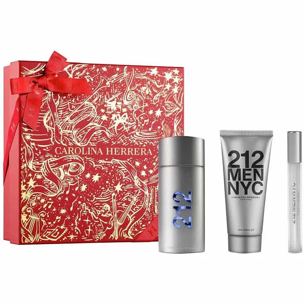 Carolina Herrera 212 Men Eau de Toilette Spray 100ml 3 kappaleen setti
