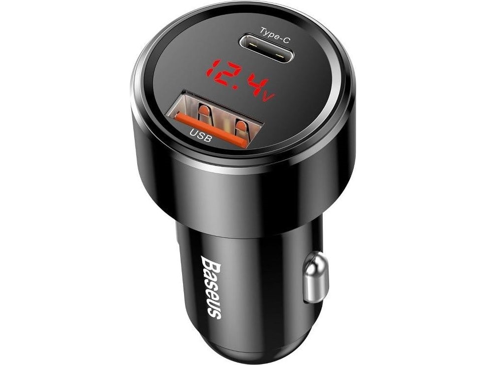 Baseus Magic Car Charger USB + USB-C QC 4.0 PD 45W (Black)