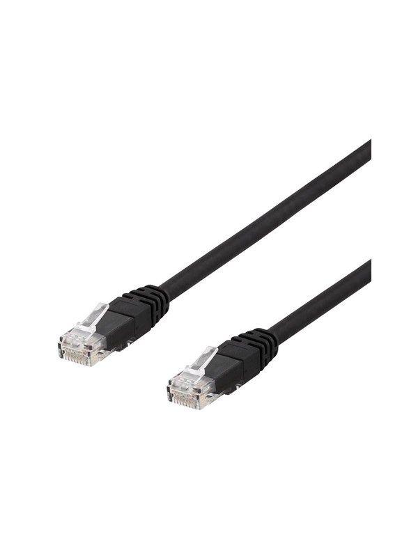 DELTACO U/UTP Cat6a laitekaapeli, 7m, 500MHz, LSZH, musta