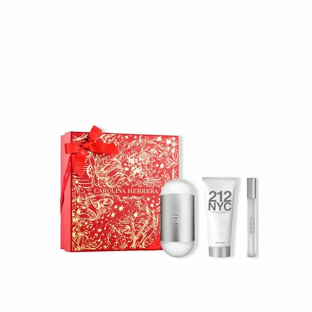 Carolina Herrera 212 NYC Eau de Toilette Spray 100ml 3 kappaleen setti