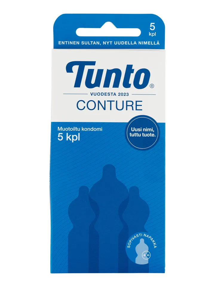 Tunto Conture - Kondomi, muotoiltu hyvin istuvaksi, lateksikondomi
