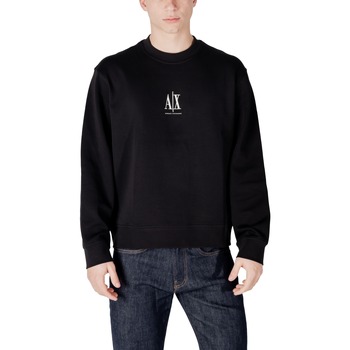 ARMANI EXCHANGE Collegepaita 'Felpa'  musta / valkoinen