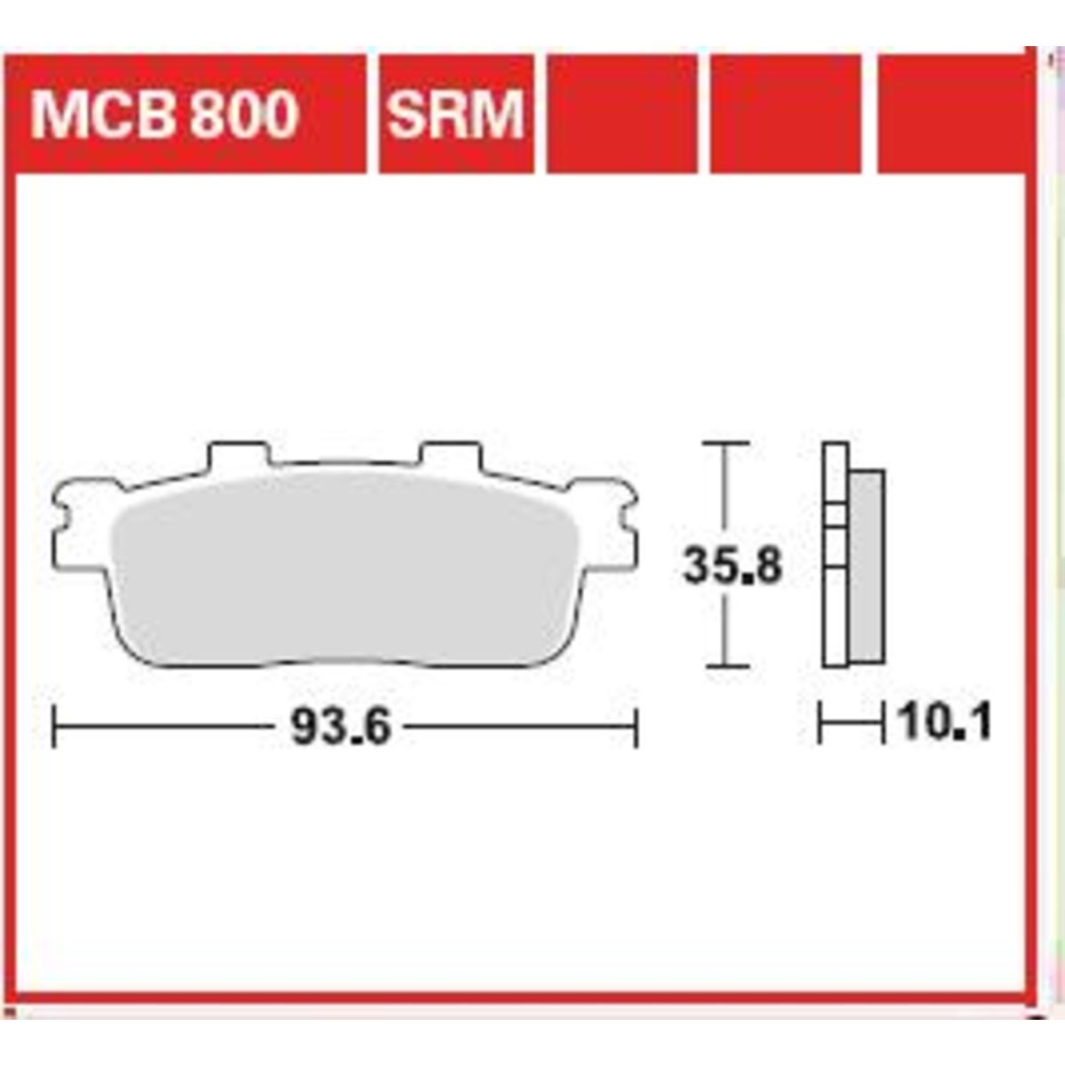 Jarrupalat, levyjarru TRW MCB800