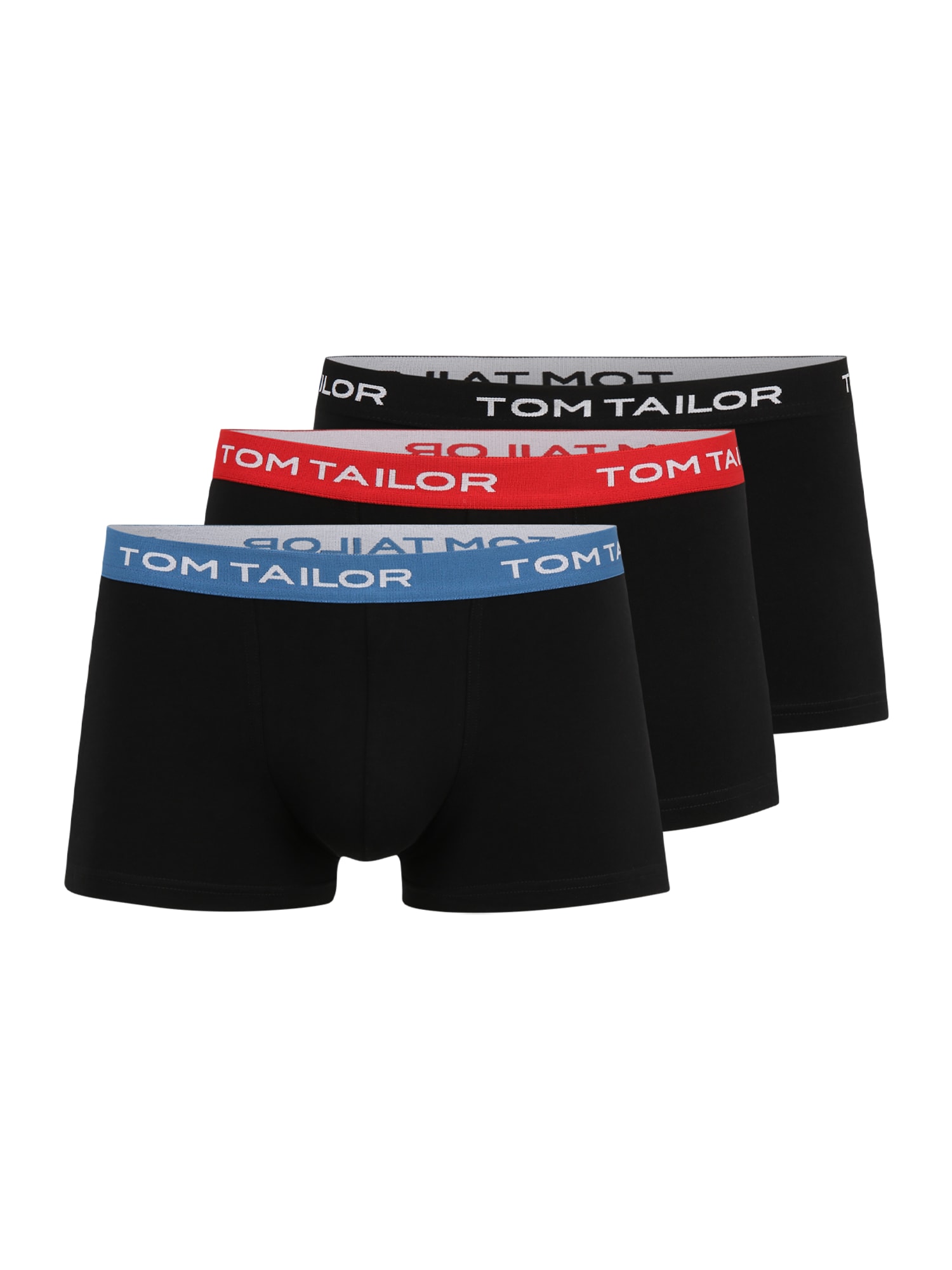 TOM TAILOR Bokserishortsit vaaleansininen / punainen / musta