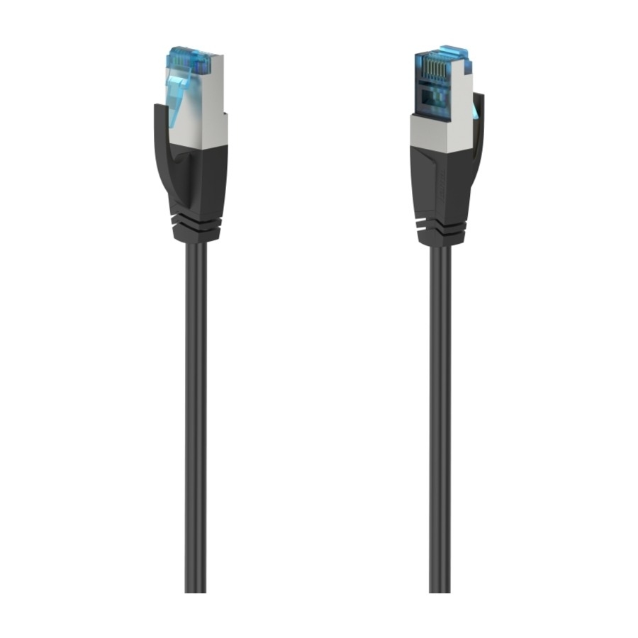 Hama Cat6a S/FTP RJ45 0.25m -verkkokaapeli, musta