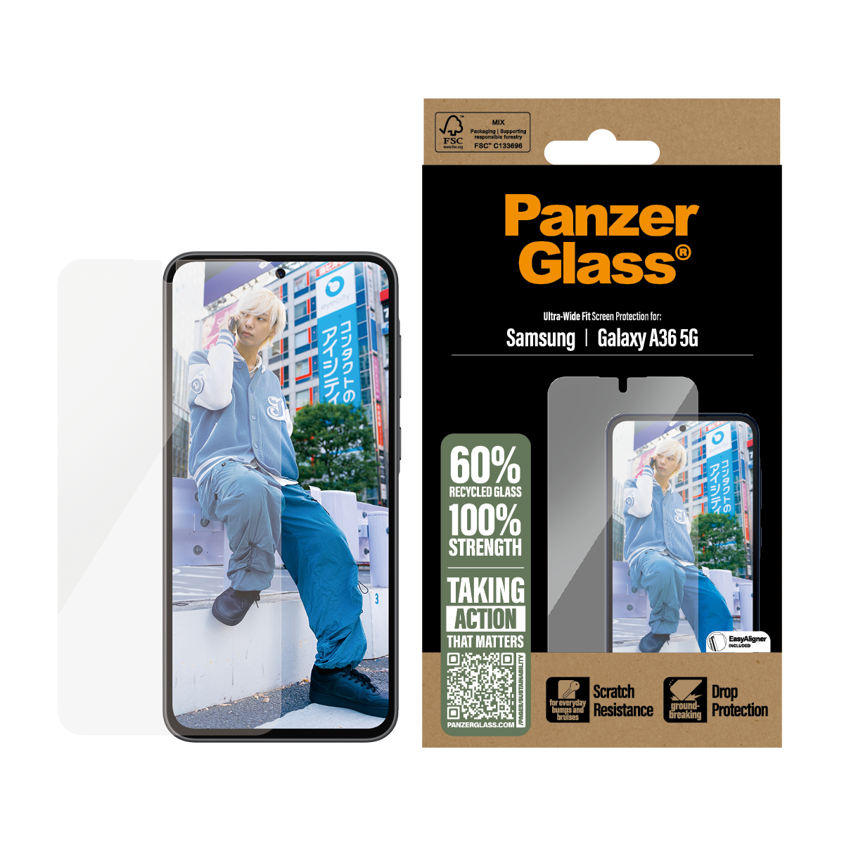 PanzerGlass - Näytönsuoja Galaxy uusi A35 5G Ultra UWF